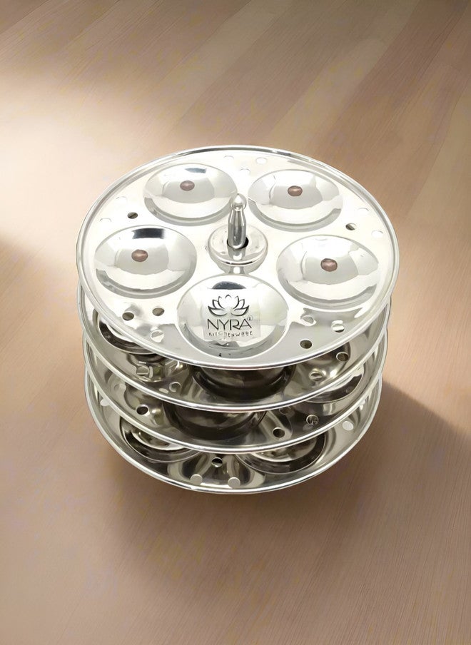 Nyra Kitchenware Stainless Steel Dishwasher Safe Idli Maker - Image 1